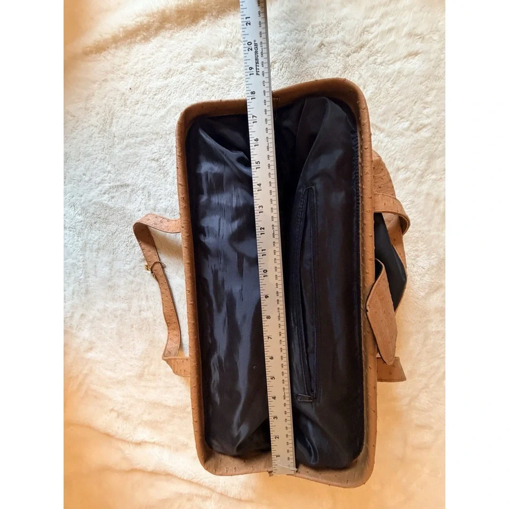 VTG Elizabeth Arden Overnight Weekender Bag Faux Leather Ostrich Y2K Old Money